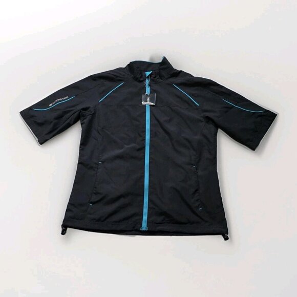 Second Skin Active Shirt Womens M Black Hydrashield Cycling Running SS Full Zip - Picture 8 of 14